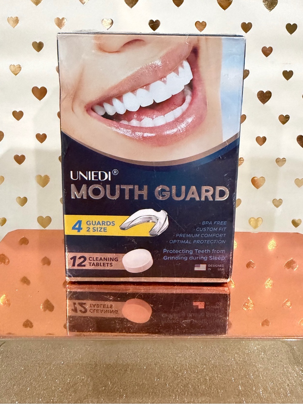 Custom Fit Night Mouth Guard – 4 Guards + 12 Cleaning Tablets (NEW)